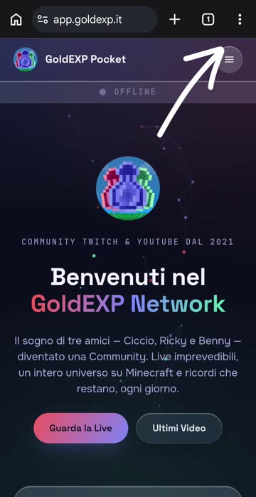 Menu a tre puntini di Chrome
